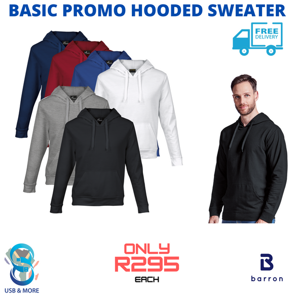 180g Basic Promo Hooded Sweater - Supplied by Barron