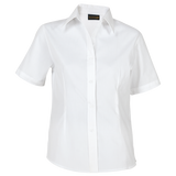 Ladies Brushed Cotton Twill Blouse Short Sleeve - Barron|usbandmore