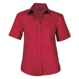 Ladies Brushed Cotton Twill Blouse Short Sleeve - Barron|usbandmore