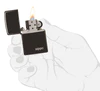 Classic High Polish Black Zippo Logo - USB & MORE