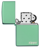 Classic High Polish Green Zippo Logo - USB & MORE