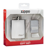 Zippo Flask & Lighter Gift Set|usbandmore