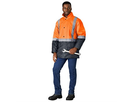 Hazard Padded Two-Tone Hi-Viz Reflective Jacket - USB & MORE