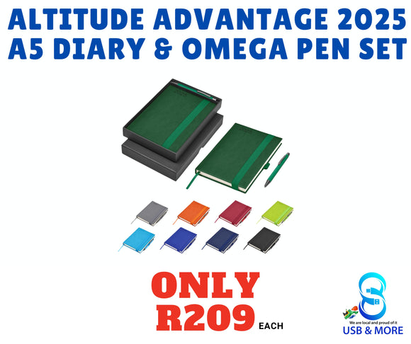 Altitude Advantage 2025 A5 Diary & Omega Pen Set