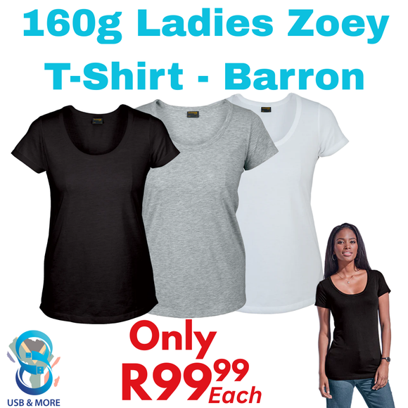 160g Ladies Zoey T-Shirt - Barron Barron