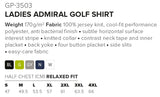 Ladies Admiral Golf Shirt