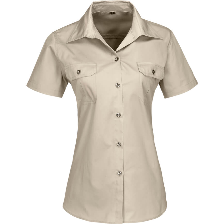 PRDECE Short Sleeve Soft Shirt Ladys Button Up Tanzania