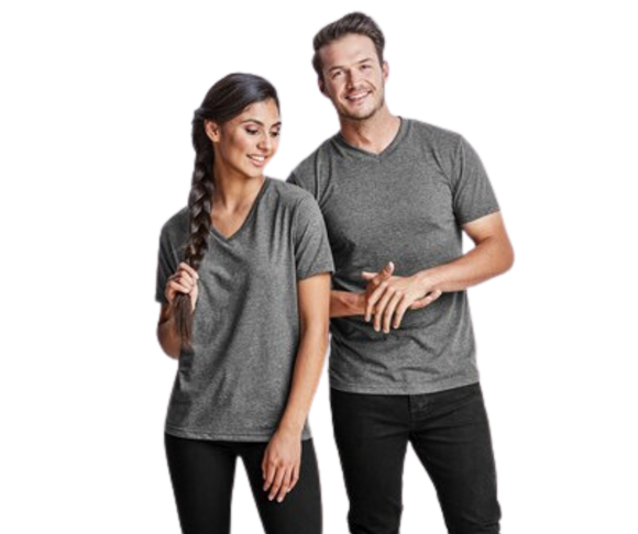 145g Ladies Michigan Melange V-Neck T-Shirt AMROD