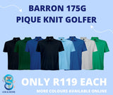 175g Mens Pique Knit Golfer - Barron