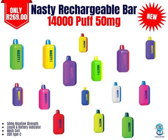 Nasty Rechargeable Bar – 14000|usbandmore