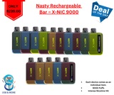 Nasty Rechargeable Bar – X-NIC 9000 Wicket Import