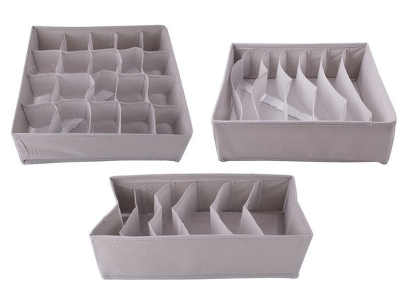 3-Piece Foldable Drawer Organisers|usbandmore