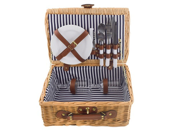 2-Person Rattan Picnic Basket|usbandmore