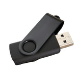 4GB Full Black Swivel USB|usbandmore