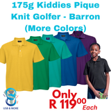 175g Kiddies Pique Knit Golfer - Barron (More Colors) Barron