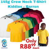 145g Crew Neck T-Shirt Kiddies - Barron Barron