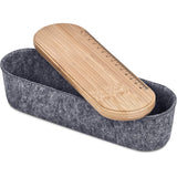 Okiyo Byoga Recycled PET Felt & Bamboo Stationery Case