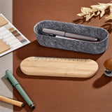 Okiyo Byoga Recycled PET Felt & Bamboo Stationery Case