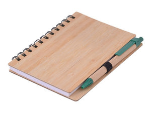 Faux Wood Mid-Size Notebook & Pen|usbandmore