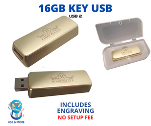 16GB Gold Bar Shaped USB Includes Engraving