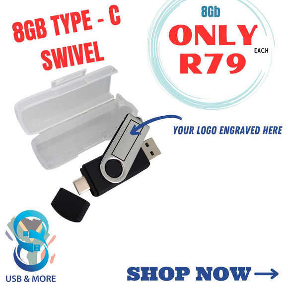 8GB Type - C Swivel|usbandmore