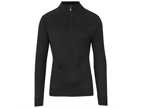 Mens 1/4 Zip Waverley Jersey Black AMROD